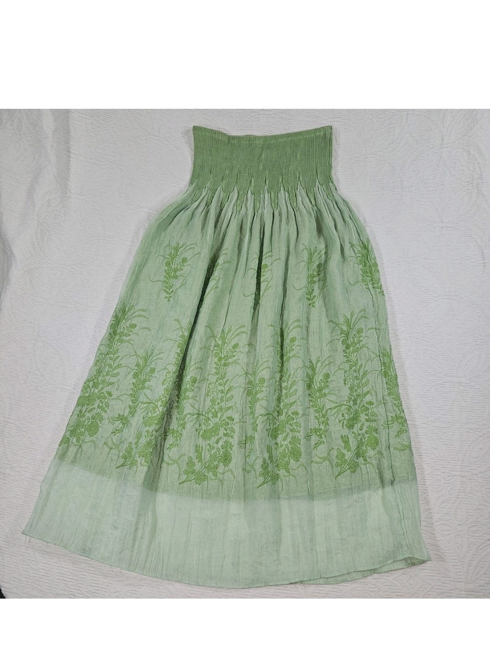 Anthropologie Lapis Green Midi Convertible Skirt Dress One Size Fairy Boho Y2K